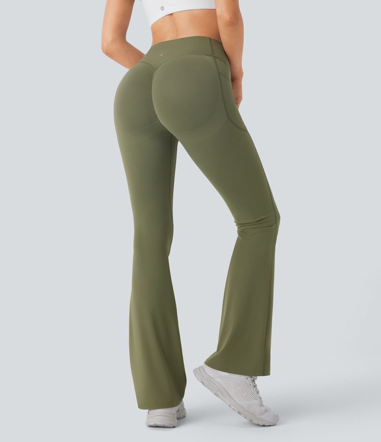Halara UltraSculpt™ High Waisted Scrunch Butt Lifting Tummy Control Pocket Shaping Yoga Bootcut Leggings
