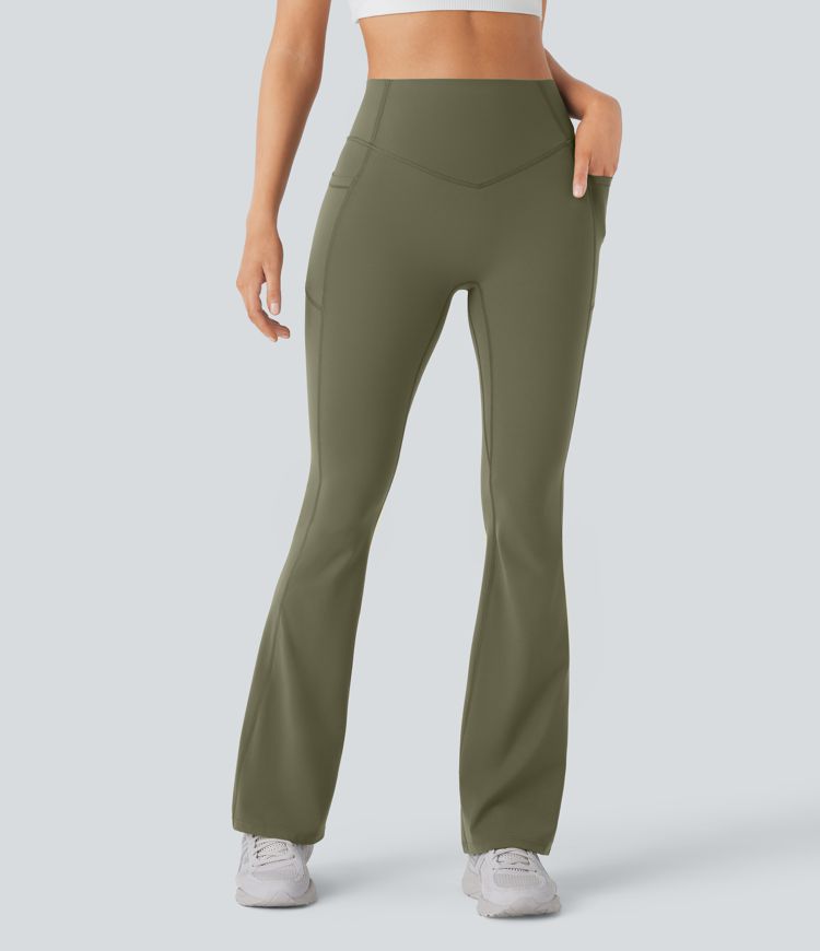 Halara UltraSculpt™ High Waisted Scrunch Butt Lifting Tummy Control Pocket Shaping Yoga Bootcut Leggings